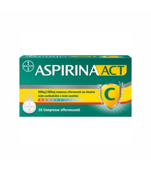 ASPIRINAACT*10 cpr eff 800 mg + 480 mg con vitamina C