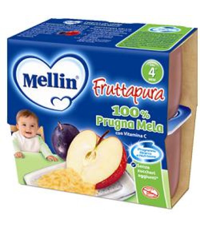 MELLIN FRUT PUR PRUG/MELA 100GR    4 VAS