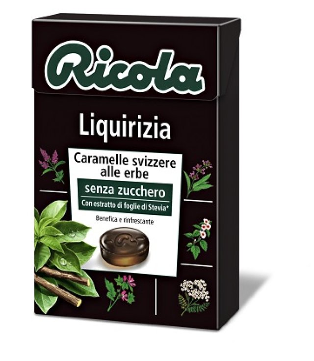 RICOLA CARAM.LIQUIRIZIA S/Z 50G RICOLA CARAM.LIQUIRIZIA S/Z 50G