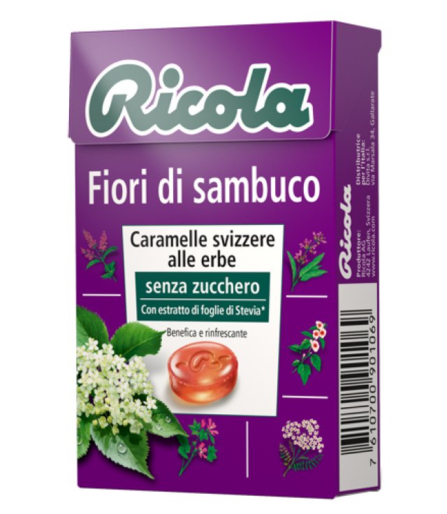 RICOLA CARAM.FIO.SAMBUCO S/Z.50G RICOLA CARAM.FIO.SAMBUCO S/Z.50G