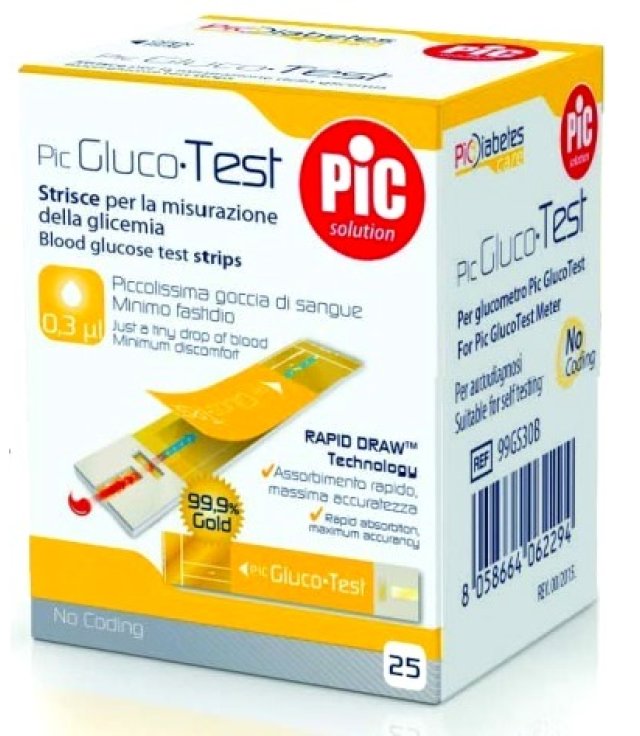 STRISCE PIC GLUCOTEST 25PZ