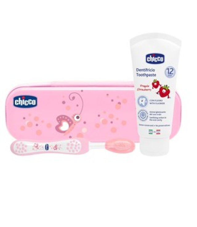 CHICCO SET DENTALE ROSA CON FLUORO