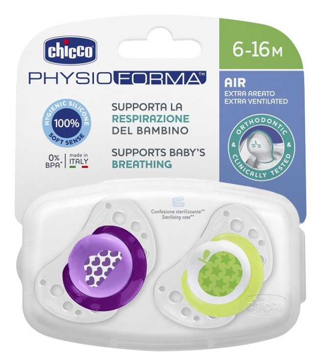 CHICCO SUCCHIETTO AIR GIRL IN SILICONE 6-16 MESI 2 PEZZI