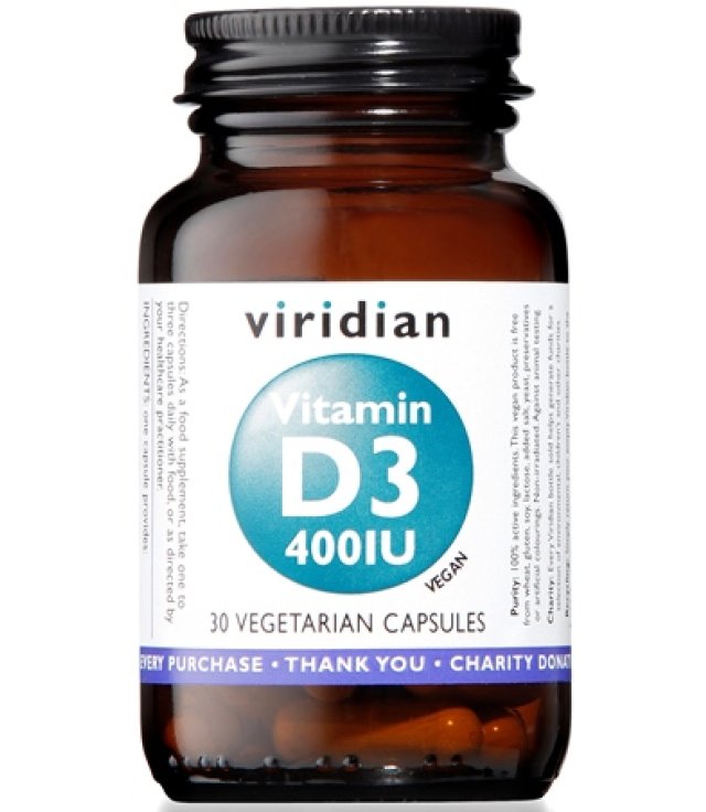 VIRIDIAN VITAMIN D3 400IU 30CPS