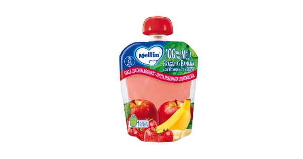 MELLIN 100% PUREA DI FRUTTA MELA FRAGOLA BANANA - Farmasanitaria Dolce  Infanzia Aversa