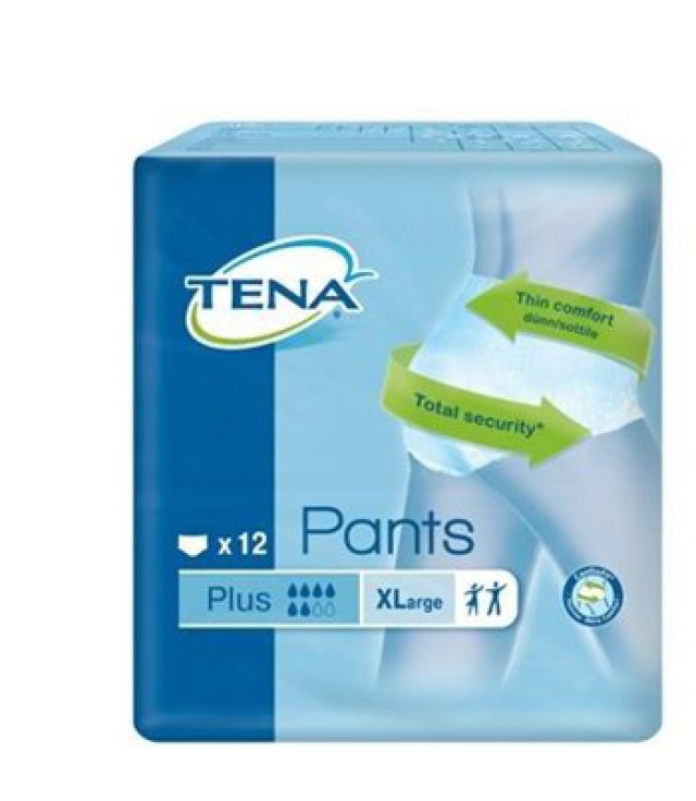 PANNOLONE PULL UP TENA PANTS PLUS TAGLIA EXTRA LARGE 12 PEZZ I