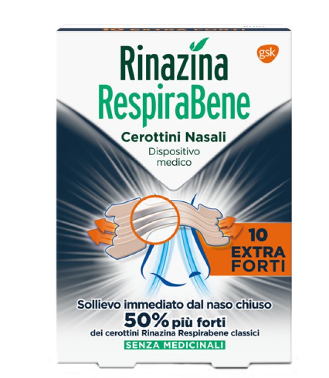 RINAZINA RESPIRABENE CEROTTI NASALI EXTRA FORTI 10 PEZZI RINAZINA RESPIRABENE CEROTTI NASALI EXTRA FORTI 10 PEZZI