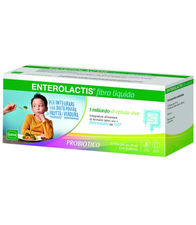 ENTEROLACTIS FIBRA LIQUIDA 12 FLACONCINI DA 10 ML