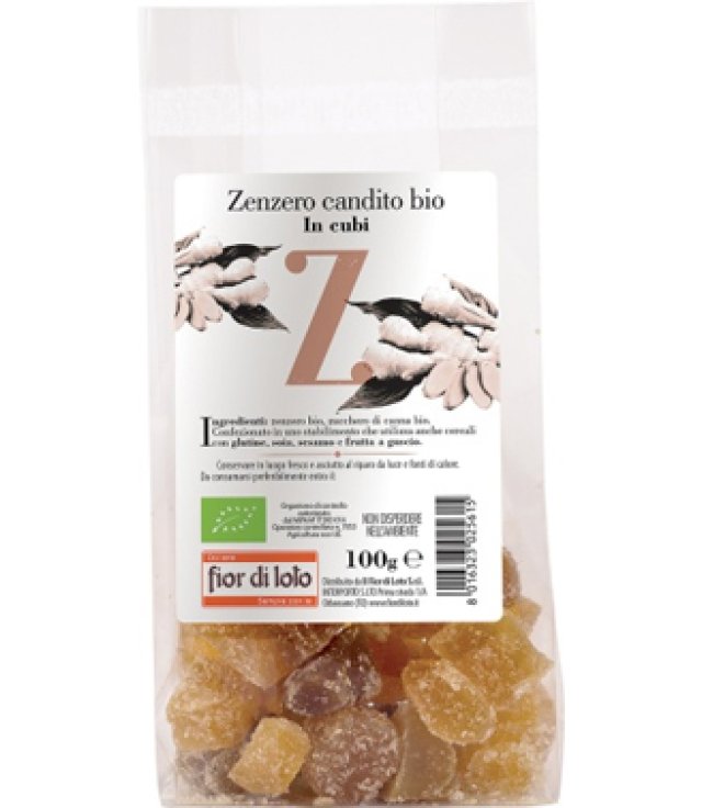 <ZENZERO CANDITO CUBI BIO 100G