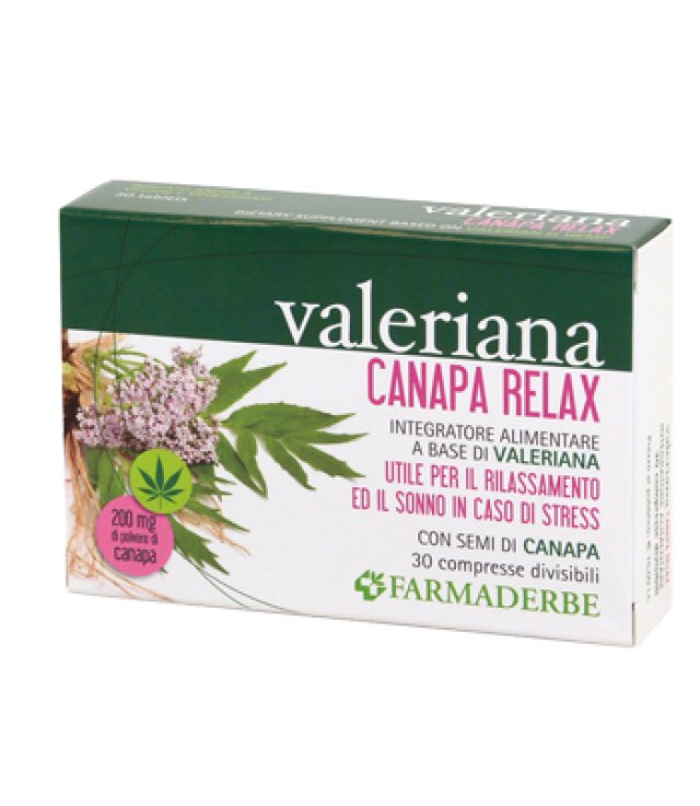 VALERIANA CANAPA RELAX 30 COMPRESSE DIVISIBILI
