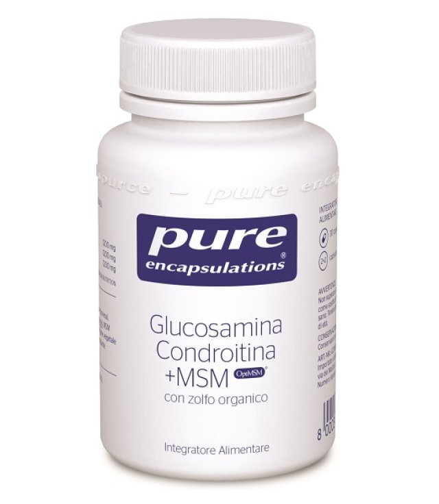 PURE ENCAPSULATIONS GLUCOSAMINA CONDROITINA + MSM 30 CAPSULE