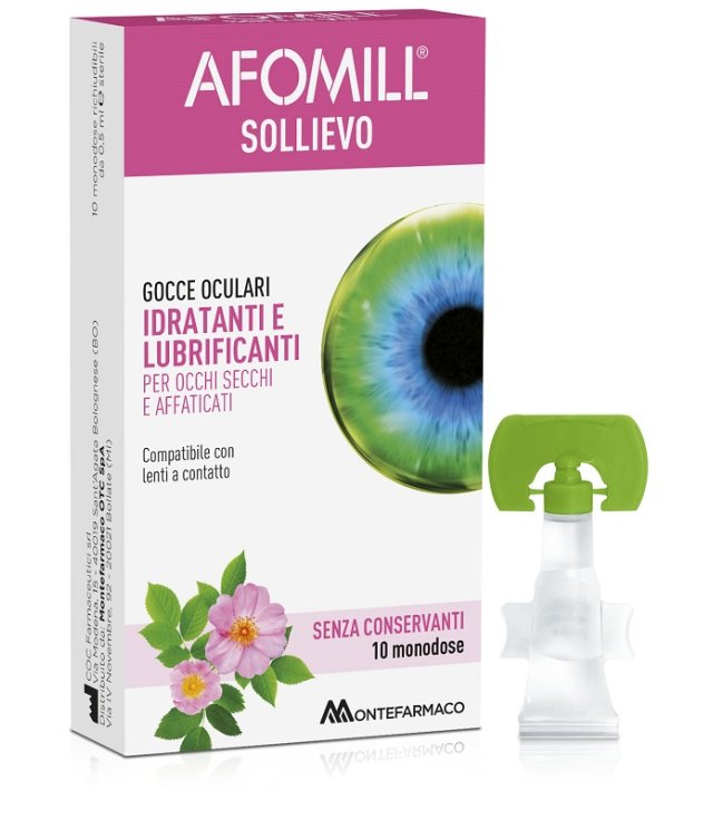 AFOMILL SOLLIEVO GOCCE OCULARI OCCHI 10 FIALE DA 0,5 ML