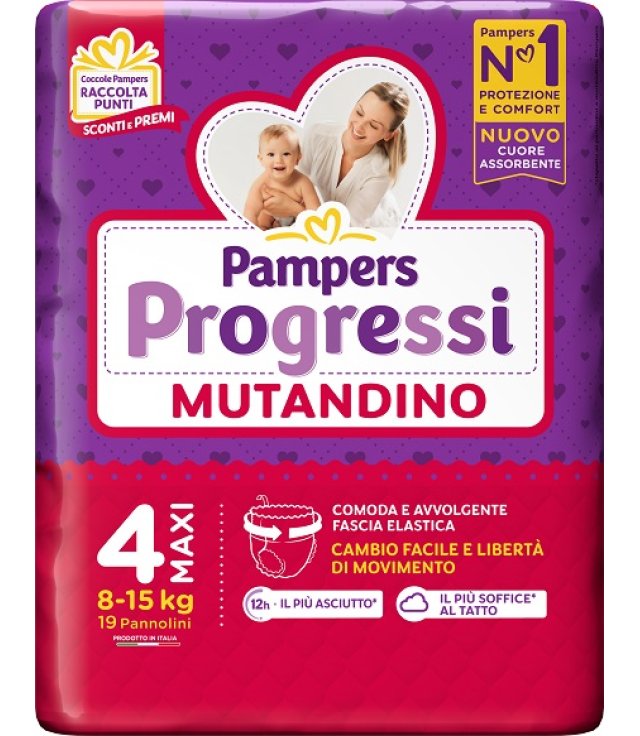 PAMPERS PROGRETGTGI MUTANDINO CP TG4 MAXI 19 PEZZI