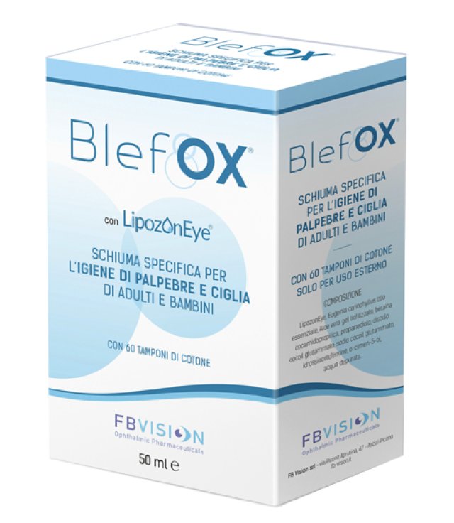 BLEFOX SCHIUMA SPECIFICA PER IGIENE PALPEBRE E CIGLIA 50 MLCON EROGATORE + 60 DISCHETTI