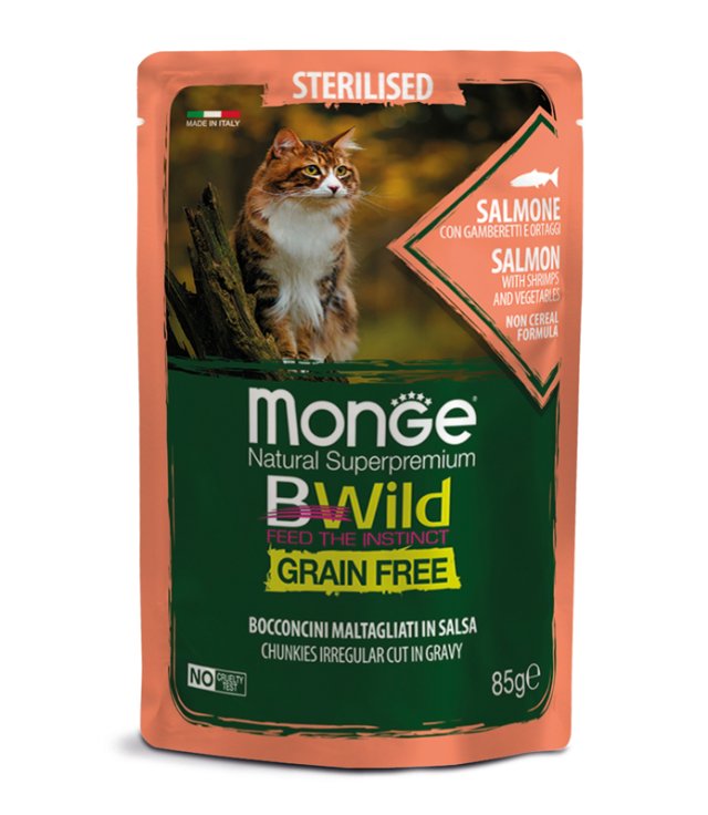 V MONGE BWILD STERIL SALM/GAM85G V MONGE BWILD STERIL SALM/GAM85G
