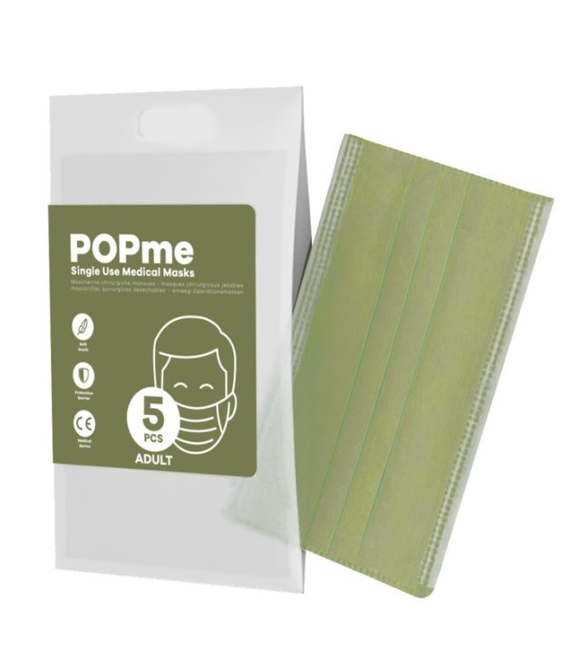 POPME MASK CHIR ARMY GREEN 5PZ
