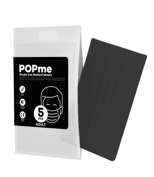 POPME MASK CHIR BLACK 5PZ