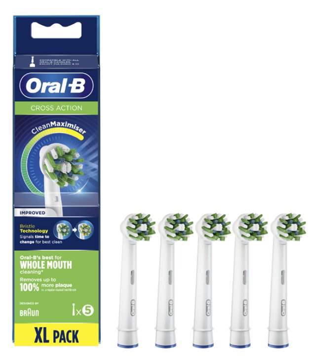 Oral-B Cross Action Testine per Spazzolino Elettrico 4 Pezzi