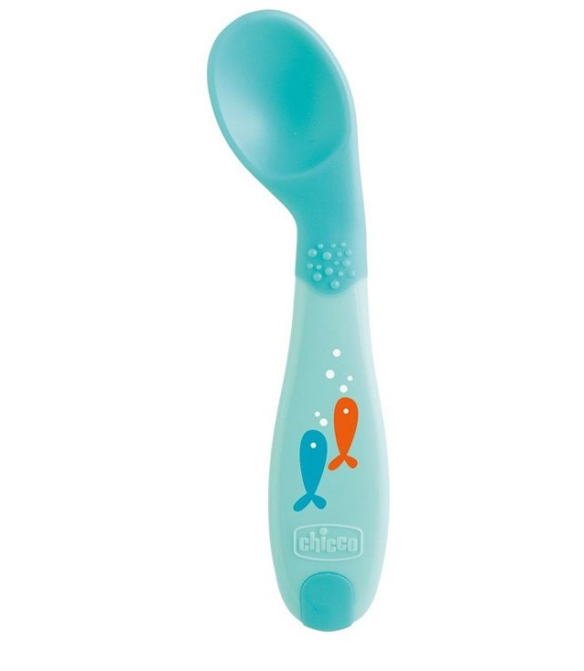 CHICCO CUCCHIAIO MORBIDO SILICONE 6M+ VERDE UP