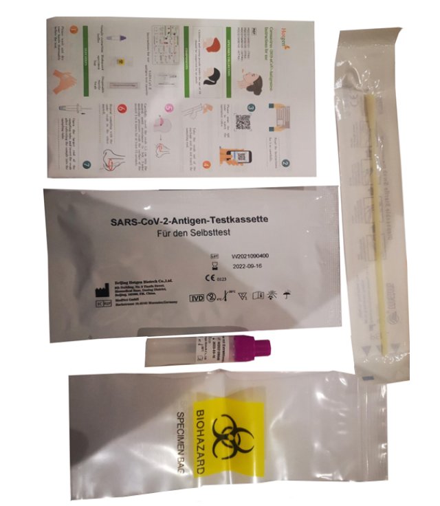 TEST ANTIGENICO RAPIDO COVID-19 HOTGEN AUTODIAGNOSTICO DETERMINAZIONE QUALITATIVA ANTIGENI SARS-COV-2 IN TAMPONI NASALIMEDIANTE IMMUNOCROMATOGRAFIA - in caso di esaurimento verranno spedite marche diverse