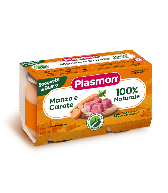 OMOG PLASMON MANZO/CAROTE 2X120G OMOG PLASMON MANZO/CAROTE 2X120G