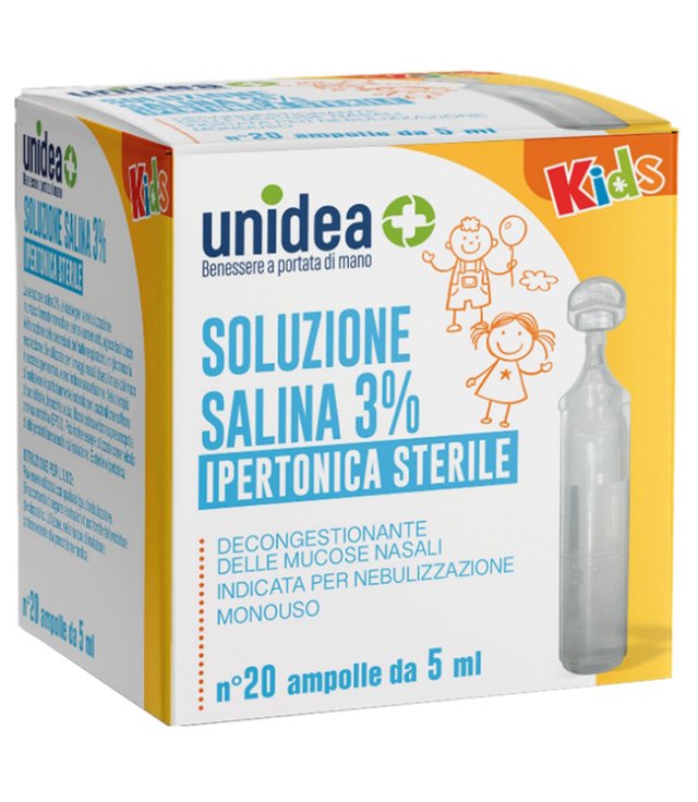 UNIDEA SOL SALINA IPER 3% 5ML 20 AMP