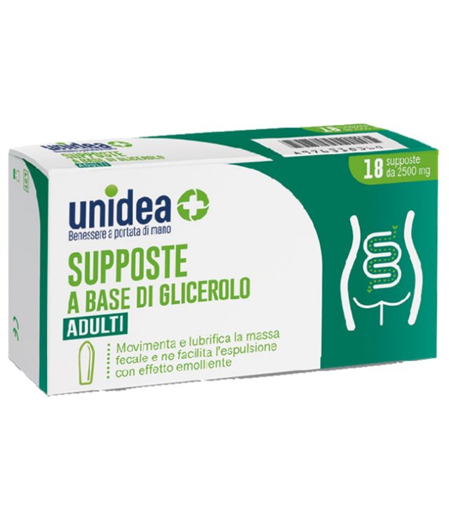 UNIDEA SUPPOSTE GLIC 126  2500MG 18  SUP