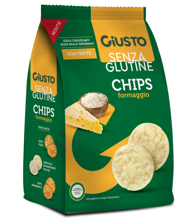 GIUSTO S/G CHIPS FORMAGGI 40 GR      S/G