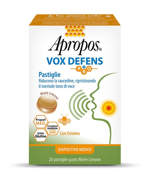 APROPOS VOX DEFENS PRO MIELE LIMONE 20 PASTIGLIE