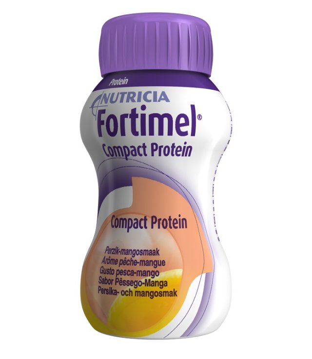 NUTRICIA FORTIMEL COMPACT PROTEIN GUSTO PESCA E MANGO 4 BOTTIGLIE DA 125 ML