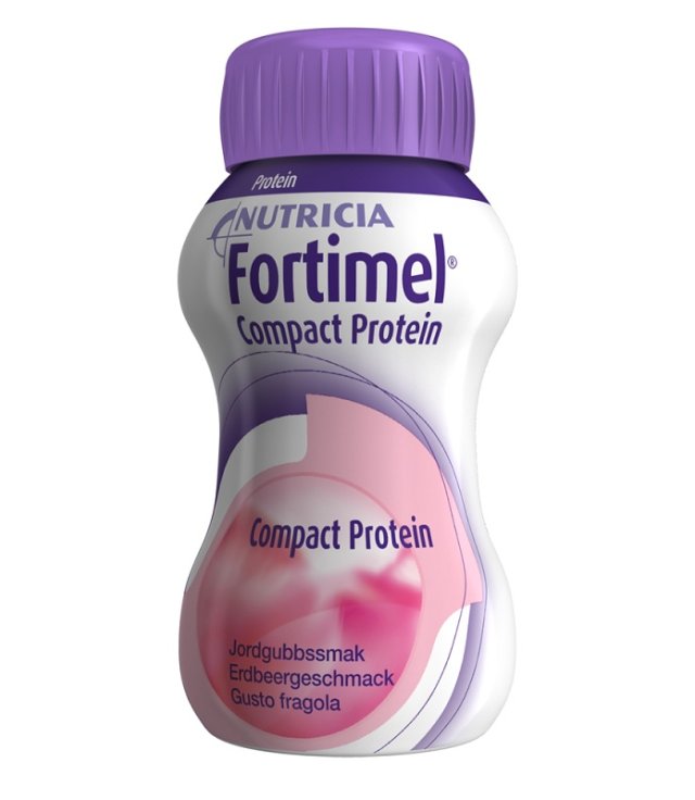 NUTRICIA FORTIMEL COMPACT PROTEIN GUSTO FRUTTI ROSSI RINFRESCANTI 4 BOTTIGLIE DA 125 ML