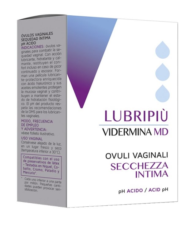 VIDERMINA LUBRIPIU' OVULI VAGINALI 2 BLISTER DA 5 OVULI