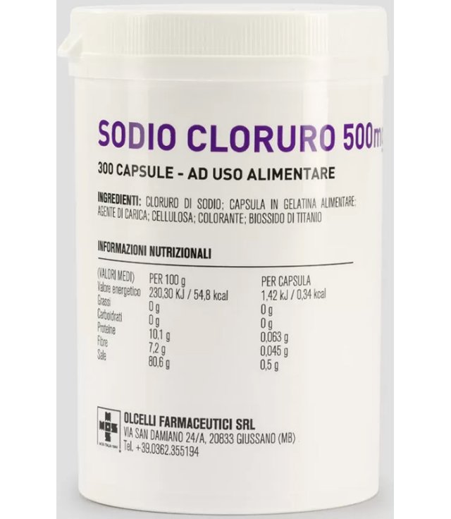 SODIO CLORURO 300CPS 500MG OLCEL