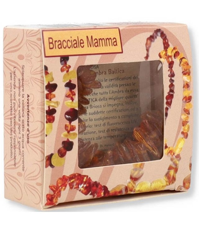 BRACCIALE AMBRA MAMMA COGNAC (AM
