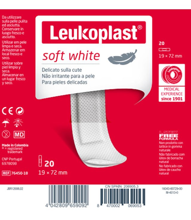 LEUKOPLAST SOFT WHITE72X19 20P