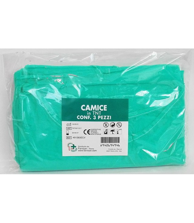CAMICE MONOUSO TNT VERDE 3PZ CAMICE MONOUSO TNT VERDE 3PZ