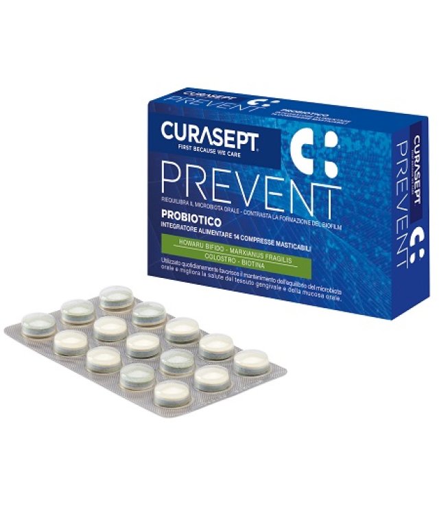 CURASEPT PREVENT PROBIOTICO 14 COMPRESSE MASTICABILI