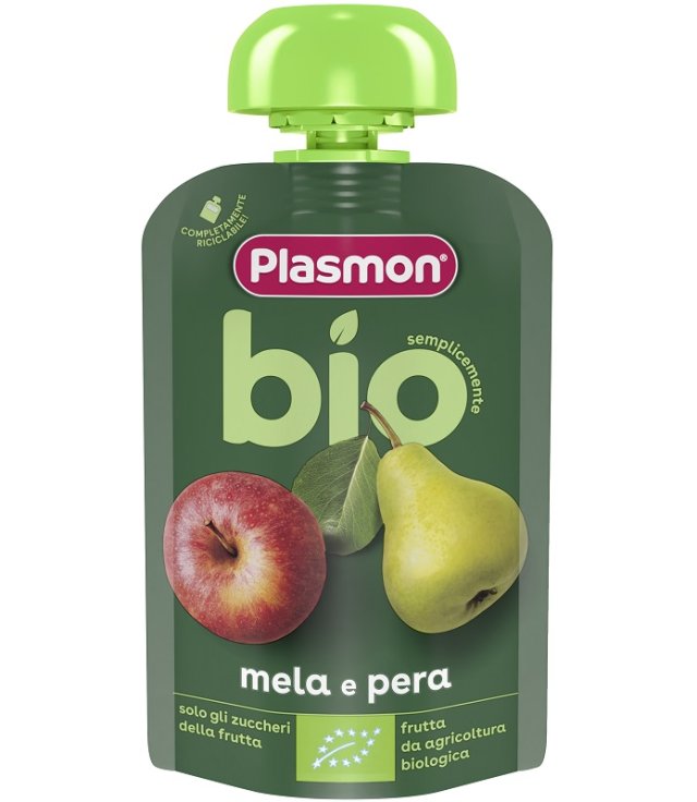 PLASMON MELA PERA BIO POU 100GR