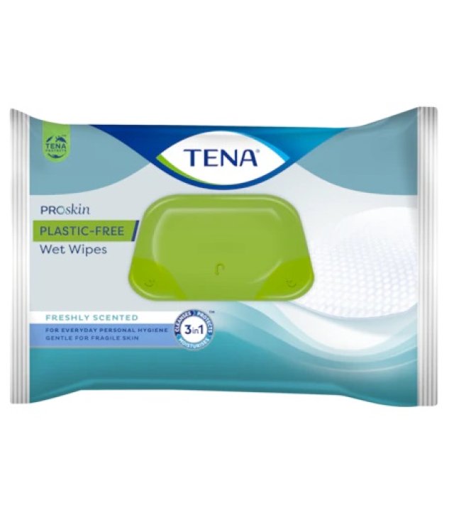 TENA WET WIPES PLASTIC FREE48P