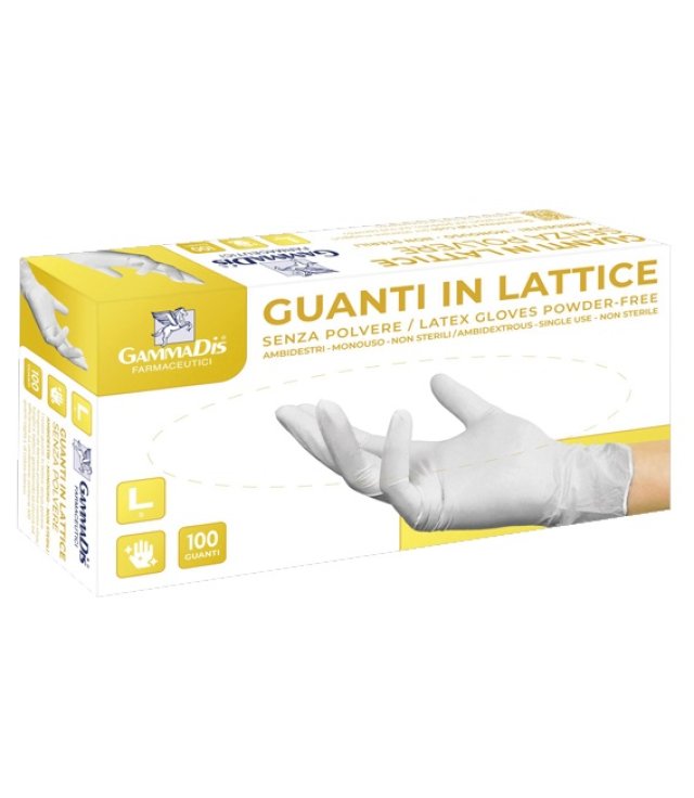 GUANTI LATTICE C/POLV M 100PZ