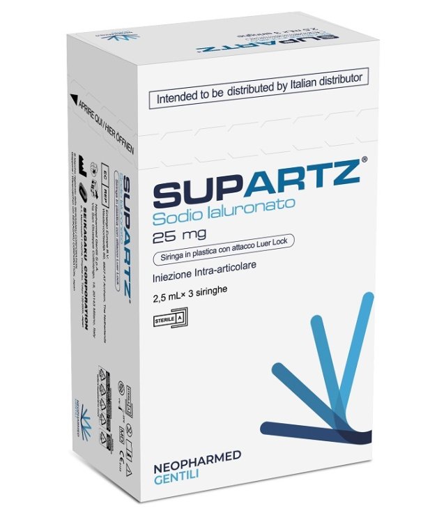 SIRINGA PRERIEMPITA INTRA-ARTICOLARE SUPARTZ ACIDO IALURONICO 10 MG 2,5 ML 3 PEZZI