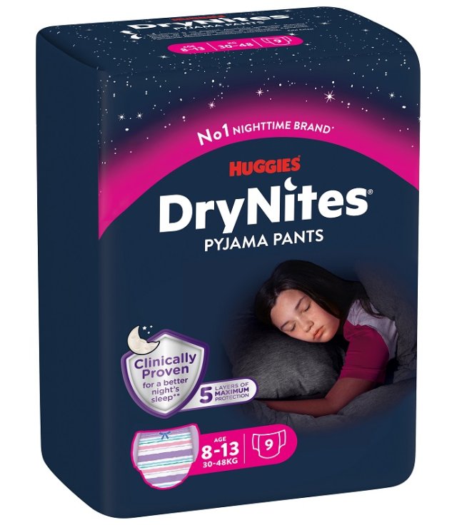 HUGGIES DRYNITES GIRL27/57K 9P