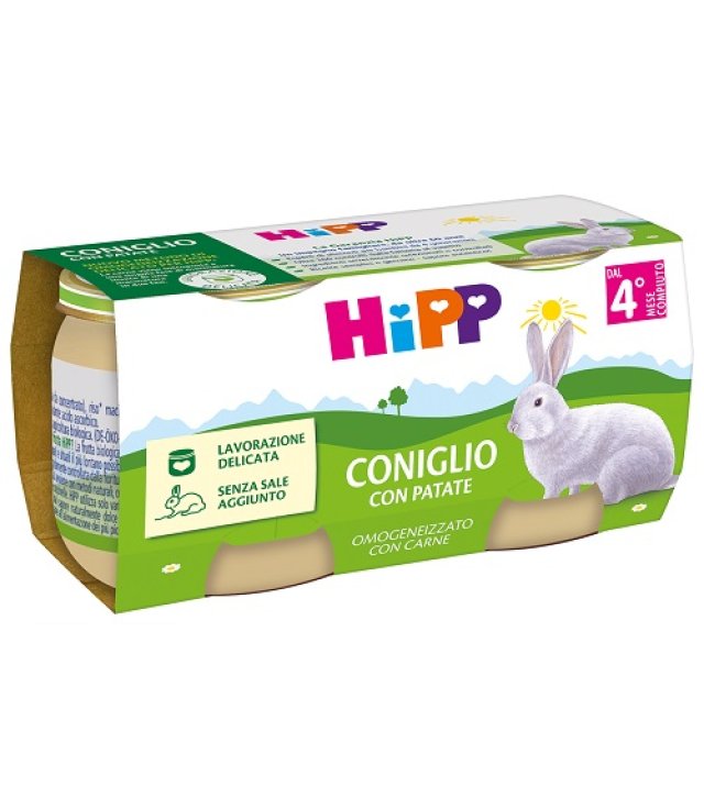 HIPP OMOG CONIGLIO/VERD 2X80GR