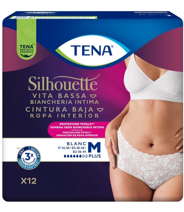 TENA SILHOUETTE P WHITE M 780105 12  PZ