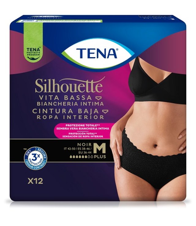 TENA SILHOUETTE NOIR M V/B 12P