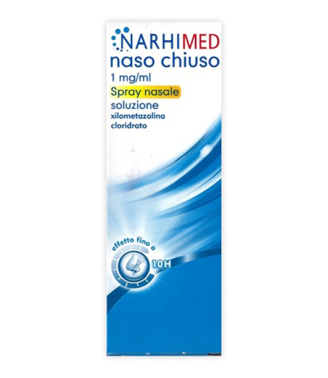 NARHIMED NASO CHIUSO*spray nasale 10 ml 1 mg/ml soluzione con nebulizzazione attivata verticalmente