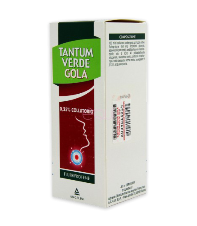 TANTUM VERDE GOLA*collutorio 160 ml 250 mg/100 ml TANTUM VERDE GOLA*collutorio 160 ml 250 mg/100 ml