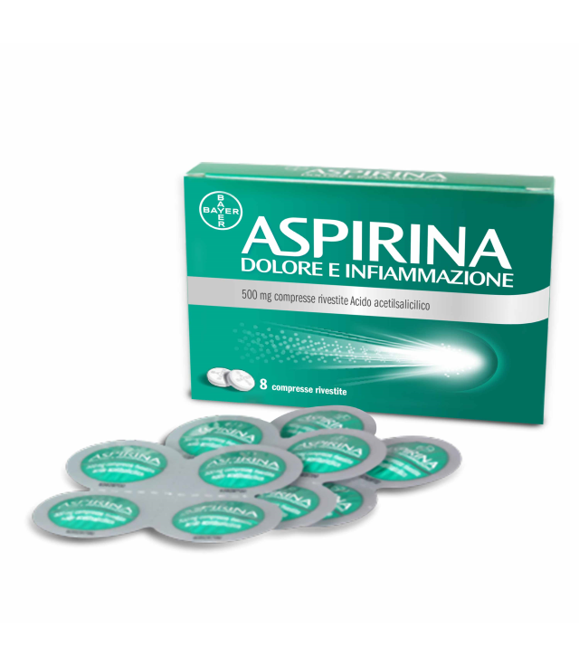 ASPIRINA DOLORE E INFIAMMAZIONE*8 cpr riv 500 mg