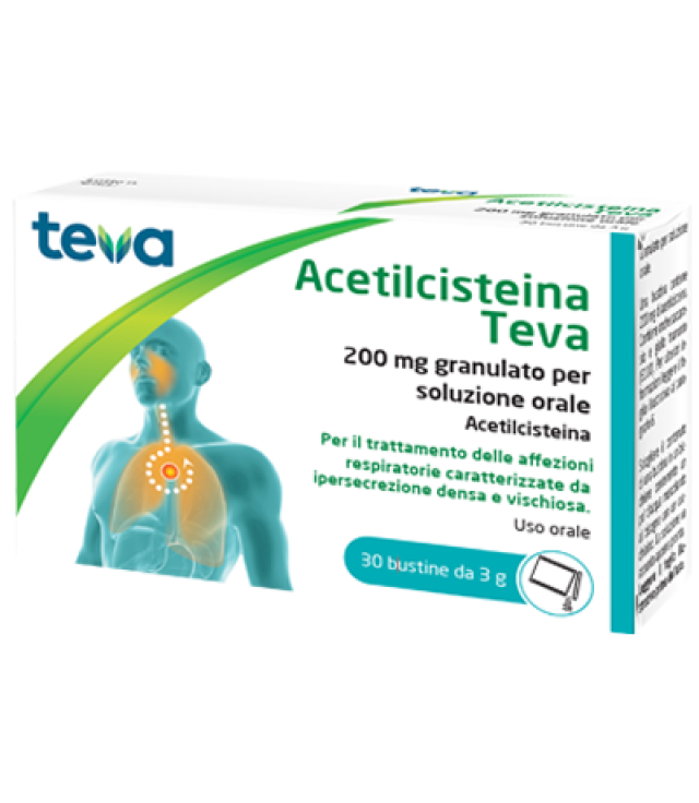 ACETILCISTEINA (TEVA)*orale grat per soluz 30 bust 200 mg