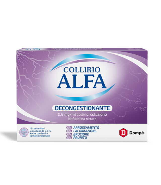 COLLIRIO ALFA DECONGESTIONANTE*10 monodosi collirio 0,3 ml 0,8 mg/ml
